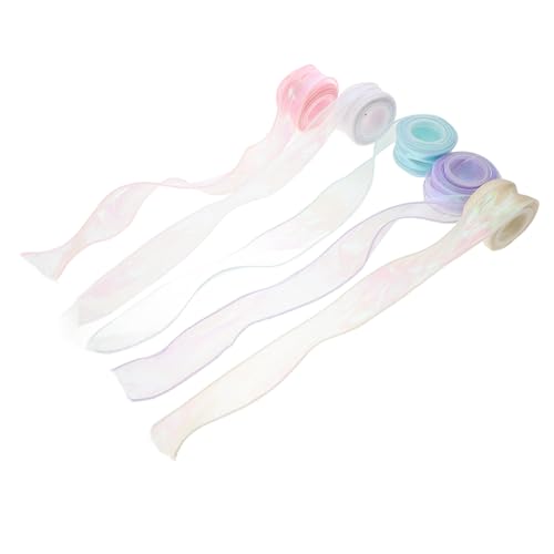 Gadpiparty 5 Rollen Verpackung Band Verpackungsband Rosa Schleife Für Dekorative Verpackung Band Zum Verpacken Schimmerndes Bandband Bunt Chiffon Spitzenband Nylon Gadpiparty 5 Rollen Verpackung Band Verpackungsband Rosa Schleife Für Dekorative Verpackung Band Zum Verpacken Schimmerndes Bandband Bunt Chiffon Spitzenband Nylon von Gadpiparty