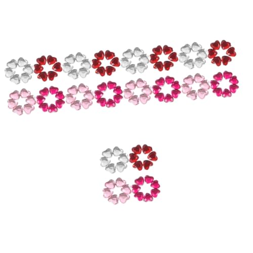 Gadpiparty 5 Sätze Acryl-herz-strass Nagelkunst-herzanhänger Herz Flache Rückseiten Edelsteine Wohnung Farbig Bastelset Basteln Strass Für Kleid Acrylsteine ​​zur Dekoration 400 Stück * 5 von Gadpiparty