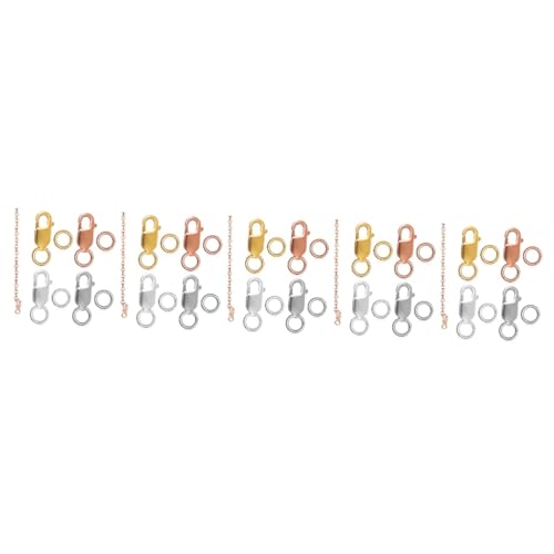 Gadpiparty 5 Sätze Armbandzubehör Schnalle Perlen Für Schmuckhersteller Schließungen Herstellung Karabinerverschlüsse Schließen Klauenverschlüsse Diy -schmuckversorgungen S925 4 Stück * 5 von Gadpiparty