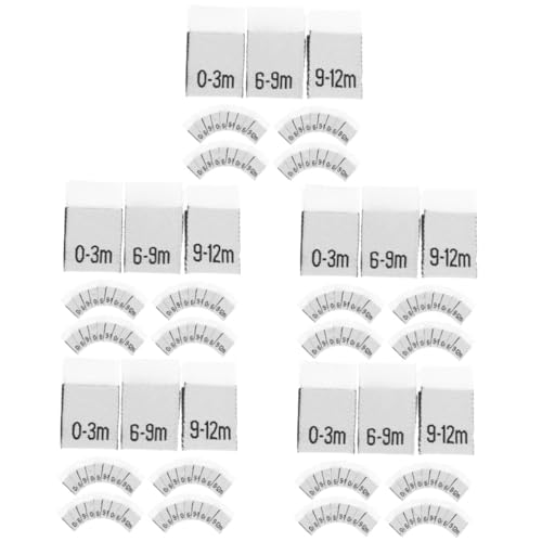 Gadpiparty 5 Sätze Babymonats -tags Schild Monatlich Namensetiketten Für Kinderkleidung Babys Nähen Babyzubehör Für Neugeborene Zeug Größe Oh Polyester 300 Stück * 5 von Gadpiparty