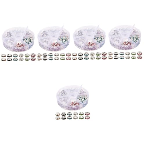 Gadpiparty 5 Sätze Bohren Von Schlangenbox Perlen Sortimente Für Charme Reiz Runden Anhänger Spacer Charms Halskette Abstandshalter Abstandsperle Glas 180 Stück * 5 von Gadpiparty