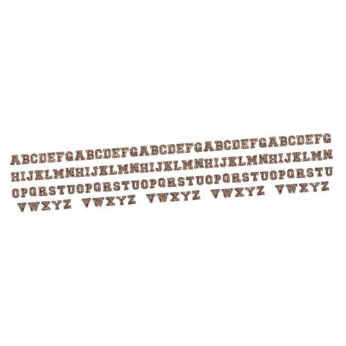 Gadpiparty 5 Sätze Buchstaben-patch Flicken Für Bekleidung Brief Aufbügeln Kleine Buchstaben Zum Aufbügeln Flicken Aufbügeln Patch-briefe Flanell Light Brown 26 Stücke * 5 von Gadpiparty