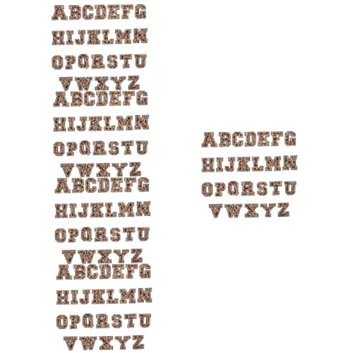 Gadpiparty 5 Sätze Buchstaben-patch Flicken Für Bekleidung Buchstaben Für Stoff Aufbügeln Buchstaben Aufbügeln Patch-briefe Brief Aufbügeln Flanell Light Brown 26 Stücke * 5 von Gadpiparty