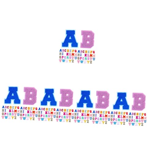 Gadpiparty 5 Sätze Bügelbuchstaben Patches Dekorative Stoffbuchstaben Zum Aufbügeln Für Kleidung Taschen Und Rucksäcke Diy Reparaturflicken Für Nähprojekte 52 Stück * 5 von Gadpiparty