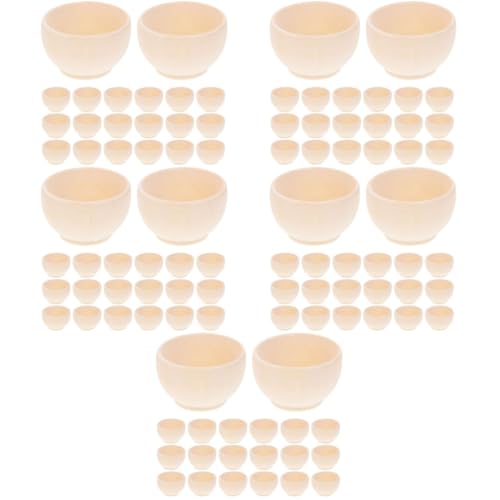 Gadpiparty 5 Sätze Diy Holzschalen Unlackiert Blanko Schalen Für Bastelarbeiten Malerei Und Dekoration Hergestellt Naturholz Für Handarbeiten Und Projekte 20 Stück * 5 von Gadpiparty
