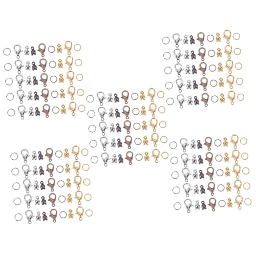Gadpiparty 5 Sätze Diy Schmuckherstellungsset Karabinerverschlüsse Sprungringe Langlebig für Armbänder und Bastelprojekte Einfach zu Handhaben von Gadpiparty