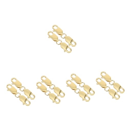 Gadpiparty 5 Sätze Doppelte Hummer Verschlüsse Robuste Schmuckverschlüsse Für Diy Armbänder Und Hochwertige Karabiner Für Schmuckherstellung Und Erweiterungen 2 Stücke * 5 von Gadpiparty