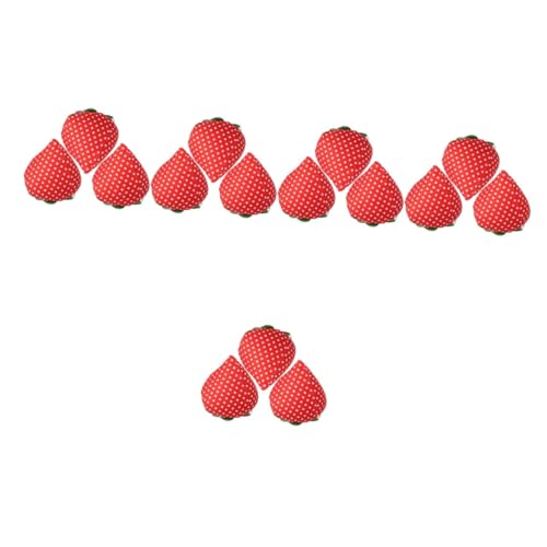 Gadpiparty 5 Sätze Erdbeer-nähte Sticknadeln Nähen Nähnadeln Nadel Nadel Quilten Nadelkissen Kompakter Nähnadelhalter Wiederverwendbares Nadelkissen Nähwerkzeug Baumwolle Rot 3 Stücke * 5 von Gadpiparty