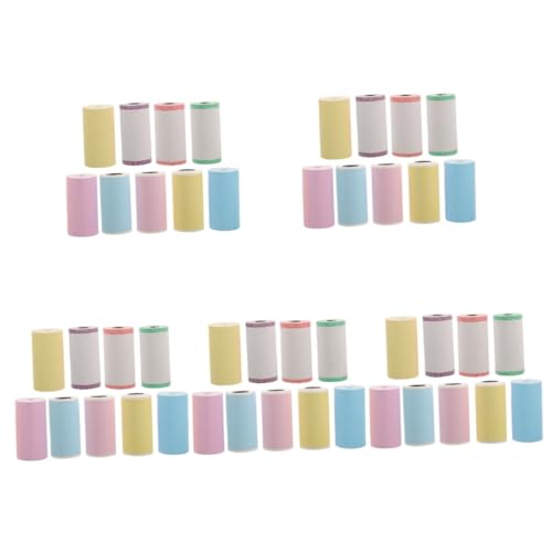 Gadpiparty 5 Sätze Farbaufkleber Danke Druckeraufkleber Mini Blanko Etikettenaufkleber Blanko Aufkleber Aufkleberetiketten Kleine Thermoetiketten Klebeband Thermodrucketiketten 9 Rollen * 5 von Gadpiparty