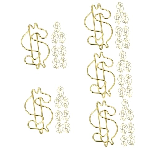 Gadpiparty 5 Sätze Goldene Paperklamme Elektroplieren Büro Schule Büroklammern Runden Das Büro Papierclips Papierklammern Süße Büroklammern Büroklammerklemme Bürobedarf Legierung 10 Stück * 5 von Gadpiparty