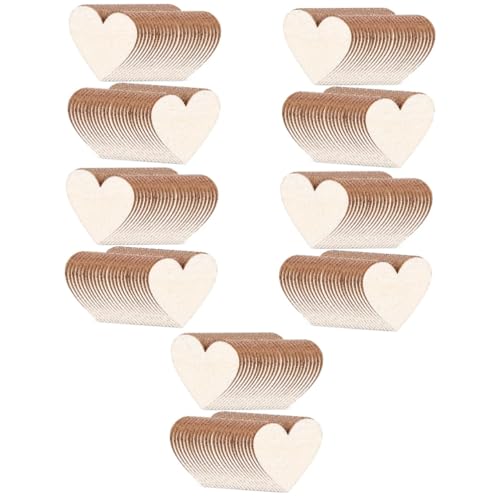 Gadpiparty 5 Sätze Holzspäne in Herzform Liebesherzen Handwerk Formen Herzausschnitte Scheiben Klein Herzförmige Dekoration Holzausschnitte Valentinstag in Herzform Hölzern 50 Stück * 5 von Gadpiparty