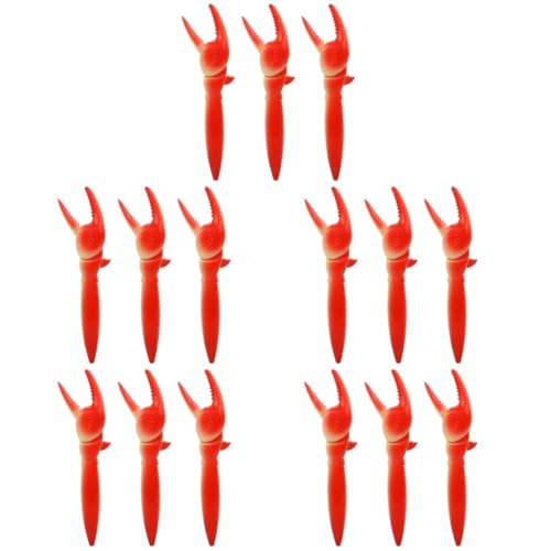Gadpiparty 5 Sätze Hummer -klauenballpoint -stift Willkommen Kugelschreiber Signaturstift Lustige Stifte Hummerstift Schreibstift, Hummerklauen Süße Stifte Büro Stift Plastik Rot 3 Stücke * 5 von Gadpiparty
