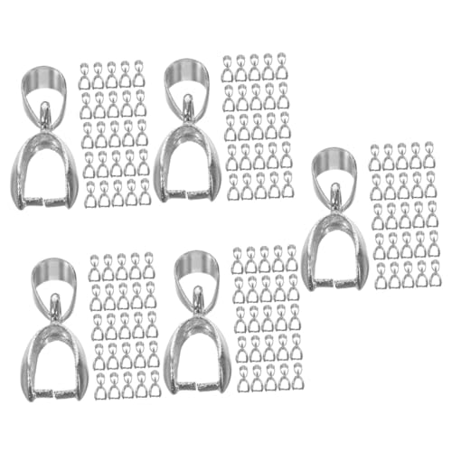 Gadpiparty 5 Sätze Jade -anhängerklemme Hängend Schlüssel Schmuck Schließe Für Klemmverschluss Halsketten-anhänger- Anhängerverschluss Silver Legierung 50 Stück * 5 Gadpiparty 5 Sätze Jade -anhängerklemme Hängend Schlüssel Schmuck Schließe Für Klemmverschluss Halsketten-anhänger- Anhängerverschluss Silver Legierung 50 Stück * 5 von Gadpiparty
