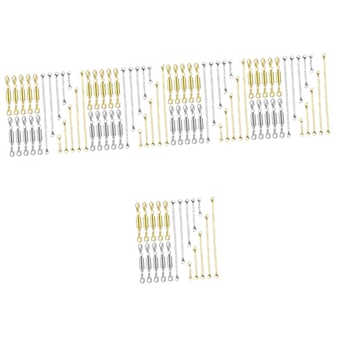 Gadpiparty 5 Sätze Kettenverlängerung + Magnetische Hummerschnalle Schließe Schmuck Für Halskette Kettenverlängerung Enden Der Halskette Rostfreier Stahl 10 Stück * 5 von Gadpiparty
