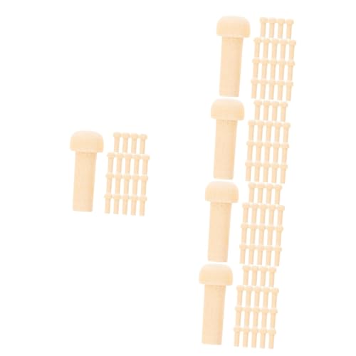 Gadpiparty 5 Sätze Kleine Achsenstifte Zum Basteln Für Unfertige Kinderspiele Mini Stifte DIY Zubehör Blanker Holzstift Holzstift Zubehör Stiftrohling Lotusbaum Beige 20 Stück * 5 von Gadpiparty