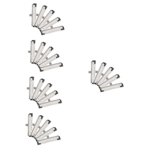 Gadpiparty 5 Sätze Klemmbretter Clips Robuster Clip Für Die Zwischenablage Aluminium Clip Für Die Büro-zwischenablage Klemmbrettklammer Aus Metall Silver 5 Stück * 5 von Gadpiparty
