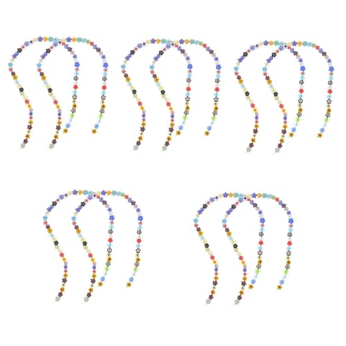 Gadpiparty 5 Sätze Lose Glasperlen Bastelperlen Floraler Abstandshalter Klein Transparent DIY Zubehör Gebohrte Perlen Blumenförmige Perlen Sortierte Perlen Ohrring Set 2 Saiten * 5 von Gadpiparty