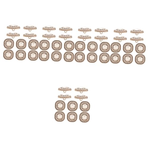Gadpiparty 5 Sätze Metallknöpfe Retro Groß Knöpfe Zum Nähen Diamant Tasten Kleidungsersatzknöpfe Vintage-nähknöpfe Kleiderknöpfe Aus Metall Dekorative Diy-knöpfe Legierung 10 Stück * 5 von Gadpiparty