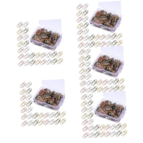 Gadpiparty 5 Sätze Mini Love Paper Clip Trendy Pflicht Schreibtisch Standard-büroklammern Kleine Papierklammern Farbig Ö Papierclip Kleiner Klipp Büroklammer Fürs Büro Metall 200 Stück * 5 von Gadpiparty