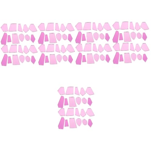 Gadpiparty 5 Sätze Mirror Diamond Accessoires Und Nähen Hochzeit Basteln Kleider Bastelset Dekorative Spiegel Strasssteine ​​für Kleidung Kleine Spiegel Handwerk Acryl Violett 50 Stück * 5 von Gadpiparty