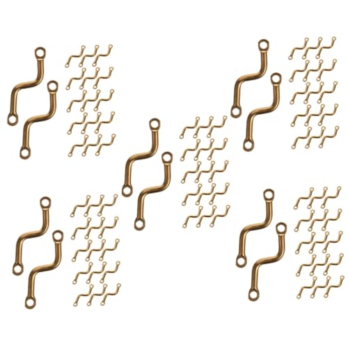 Gadpiparty 5 Sätze Ohrringstange Herstellung Armbandperlen Schmuckteile Schmuck-sticks Gliederarmband Selber Machen Schmuckverschlussanschluss Schmuckverbindungen Messing Golden 150 Stück * 5 von Gadpiparty