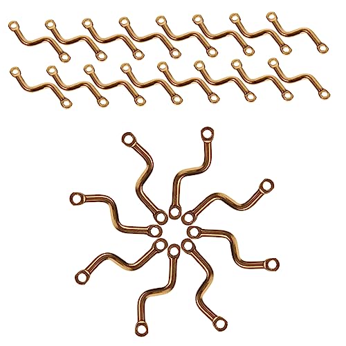 Gadpiparty 5 Sätze Ohrringstange Herstellung Schmuckteile Halskette Machen Vorräte Gliederarmband Selber Machen Halskette Verbindungsstab Diy -schmuckanschluss Messing Golden 150 Stück * 5 von Gadpiparty
