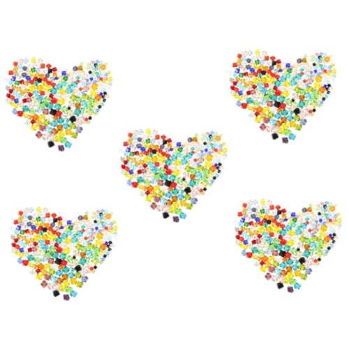 Gadpiparty 5 Sätze Perlenmaterial Schmuck Handwerk Perlen Reiz Basteln Sie Lose Perlen Geformte Perlen Halskettenzauber Diy Schmuck Lose Perlen Kristall 300 Stück * 5 von Gadpiparty