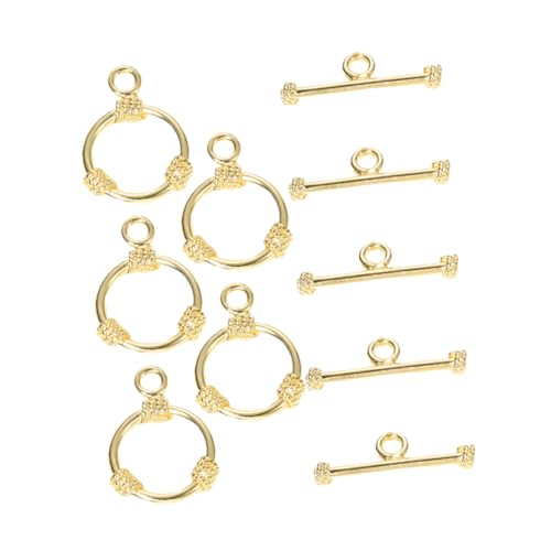 Gadpiparty 5 Sätze Runde -Seilschnalle Verschlüsse Knebelverschluss schnappen Schlüssel Haken Halskette Verbindungsverschluss Verbindungsschnallen für Schmuck Kupfer Golden Gadpiparty 5 Sätze Runde -Seilschnalle Verschlüsse Knebelverschluss schnappen Schlüssel Haken Halskette Verbindungsverschluss Verbindungsschnallen für Schmuck Kupfer Golden von Gadpiparty