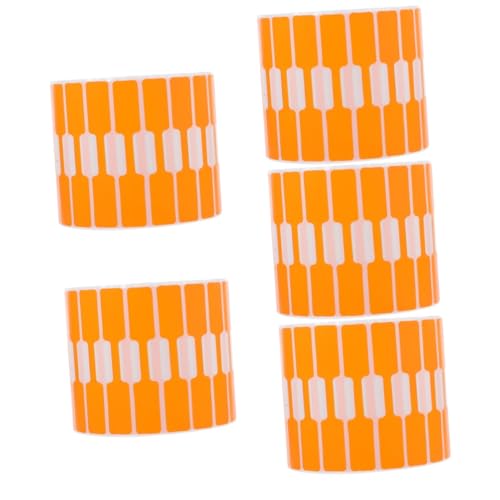 Gadpiparty 5 Sätze Schmucketiketten Handgemacht Mit Schmuck Aufkleber Farbig Aufkleberpapier Preisschilder Für Waren Schmuckaufkleber Zum Preisetiketten Orange 2000 Stück * 5 von Gadpiparty