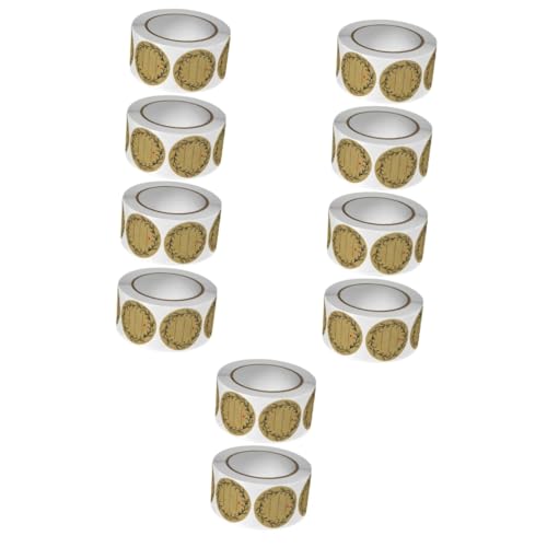 Gadpiparty 5 Sätze Selbstklebende Etikettenaufkleber Abnehmbare Namenssiegelaufkleber Süße Zahlenaufkleber Dankesaufkleber Verpackungsaufkleber Geschenkaufkleber Papier 2 Rollen * 5 von Gadpiparty