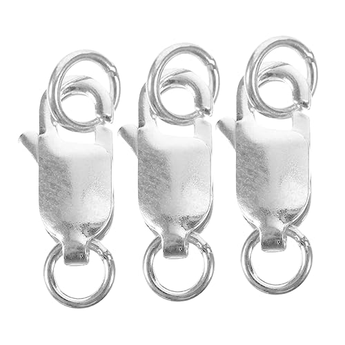 Gadpiparty 5 Sätze Silber Karabinerverschlüsse Für Diy Schmuckherstellung Mit Sprungringen Und Doppelringen Für Armbänder Und Langlebig Und Hautfreundlich 3 Stück * 5 von Gadpiparty