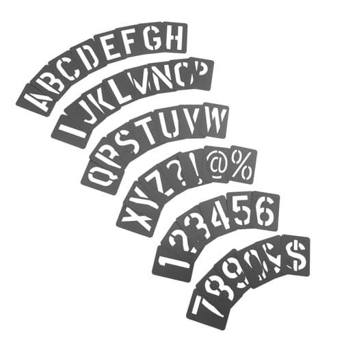 Gadpiparty 5 Sätze Sprühvorlage Lineal Handwerk Sprühen Wiederverwendbar Klein Brief Wand Farbe Schablonen Buchstaben Große Buchstabenschablonen Mehrere Druckbar Für Malschablonen Pp Schwarz von Gadpiparty