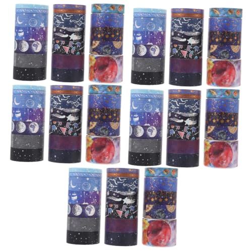Gadpiparty 5 Sätze Tape Set Verpackung Kunstband Scrapbooking Klebrig Papier Klebeband Washi Tape Kawaii Abdeckband Hochwertiges Japanisches Papier 19 Rollen * 5 von Gadpiparty