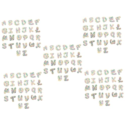 Gadpiparty 5 Sätze Teiliges Aufbügelbare Patches Für Diy Kleidungsreparaturen Farbige Buchstabenaufnäher Mit Goldrand Zum Individuellen Gestalten Und Ausbessern Von Kleidung Und 26 Stück * 5 von Gadpiparty