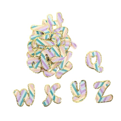 Gadpiparty 5 Sätze Teiliges Bestickte Buchstaben Patches Für Diy Aufnäher Hochwertigem Material Zum Aufbügeln Und Aufnähen Für Kleidung Taschen Und Accessoires 26 Stück * 5 von Gadpiparty