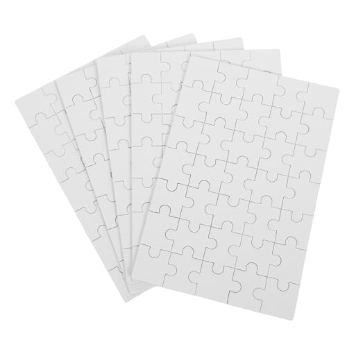 Gadpiparty 5 Sätze Teiliges Blanko Sublimationspuzzle Holzpuzzle für Thermotransfer DIY Hitzebeständige Transferpuzzle für Familienspiele Partyaktivitäten und Kreative Bastelarbeiten von Gadpiparty