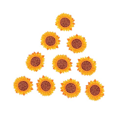 Gadpiparty 5 Sätze Teiliges Sonnenblumen Stickermotive Strapazierfähige Patches Für Diy Projekte Zum Aufbügeln Kleidung Jeans Und Taschen Dekorative Applikationen Für Kreative 10 Stück * 5 von Gadpiparty
