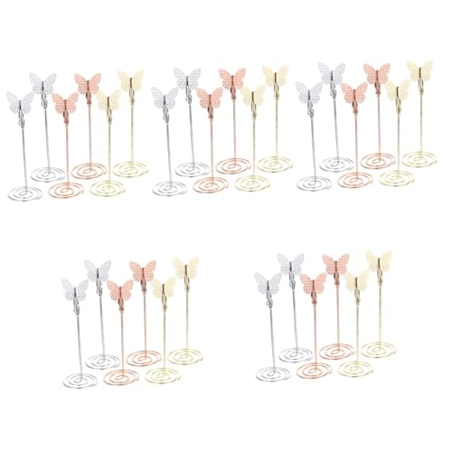 Gadpiparty 5 Sätze Tischkartenhalter Dekorative Draht Foto Und Memo Halter Für Hochzeiten Roségold Für Tischnummern Menüs Und Notizen 6 Stück * 5 von Gadpiparty