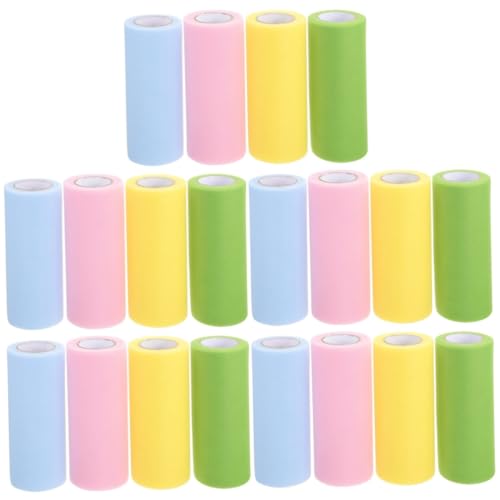 Gadpiparty 5 Sätze Tüllband Pastellfarben Dekoratives Mesh Für Hochzeiten Partys Geschenkpacks Und Diy Bastelprojekte Einfach Lagern Langlebig Und Vielseitig Einsetzbar 4 Rollen * 5 von Gadpiparty