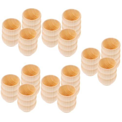 Gadpiparty 5 Sätze Unlackierte Holzschalen Kleine Schüssel Mini -schüssel Schüsseln Kleine Portion Holzschalen Zum Bemalen Holzhandwerk Selber Machen Hölzern 10 Stück * 5 von Gadpiparty
