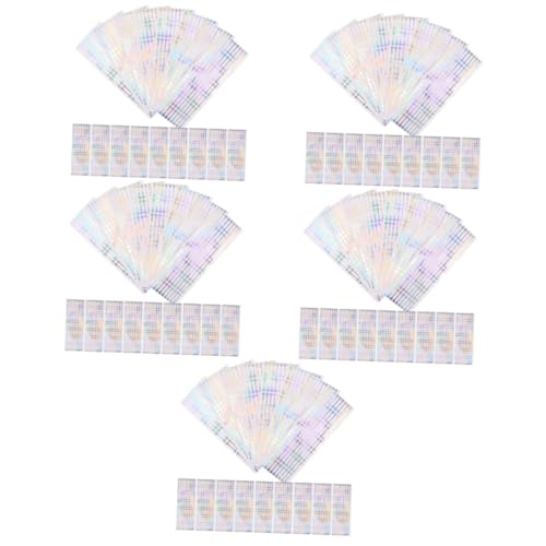Gadpiparty 5 Sätze Versiegelungsaufkleber Für Verpackungen Selbstklebende Für Kosmetikflaschen Ätherische Öle Und Geschenkverpackungen Silberner Laseroptik Für Sichere 500 Stück * 5 von Gadpiparty