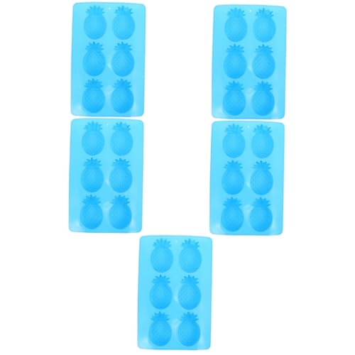 Gadpiparty 5 Stck. Silikonform für Diy Seife Ananasform Fach Seifenform Flexibel Glatte Oberfläche Einfach zu Reinigen für Handgemachte Seifen Kerzen Kuchen und Jelly von Gadpiparty