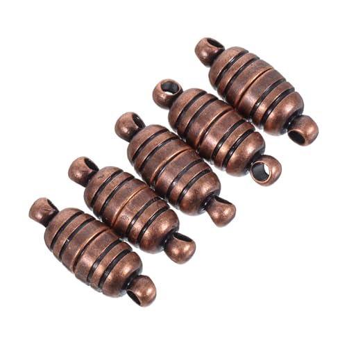 Gadpiparty 5 Stück Armbandschnalle Aus Reinem Kupfer Schmuck Magnete Schmuckzubehör Kettenverlängerungen Magnetverschlüsse Für Halsketten Hängende Verschlüsse Charm-halter Metall Dark Brown von Gadpiparty
