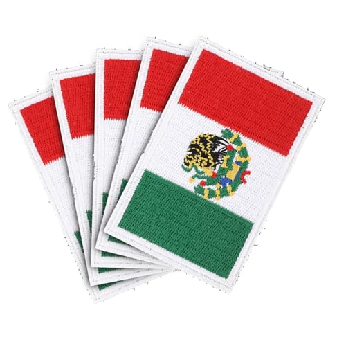 Gadpiparty 5 Stück Bestickte Bügelaufnäher Nationalflaggen Langlebige Hautfreundliche DIY Patches zum Aufbügeln Kleidung Jeans Taschen Rucksäcke Einfache Anwendung Vielseitige Textil von Gadpiparty