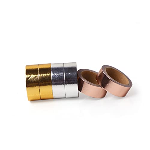 Gadpiparty 5 Stück Dekorative Klebebänder Roségold DIY Masking Tape für Scrapbooking und Projekte Zuhause und Bürodekoration von Gadpiparty