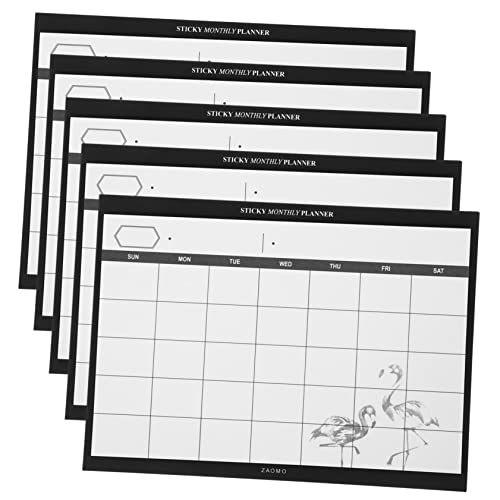 Gadpiparty 5 Stück Desktop Planungsnotizbuch Tragbares Notizbuch für Studierende Büro und Reisen zur Organisation von Terminen und Aufgaben Praktisch und Leicht zu Transportieren von Gadpiparty