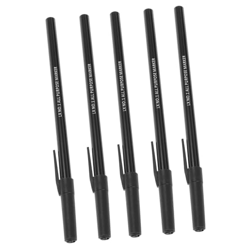 Gadpiparty 5 Stück Etikettenstift Wäsche Stoffmarker Stoff Permanentmarker Wäschestift Kleidungsmarker Stoffmalstifte Kleidermarker Permanent Wäscheetikett Stoffmarker Abs Schwarz von Gadpiparty