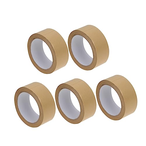 Gadpiparty 5 Stück Kraftpapier Klebebänder Solidfarben für Geschenkverpackungen und DIY Projekte und Abriebfest Vielseitig Einsetzbar für Bastelarbeiten und Dekoration von Gadpiparty
