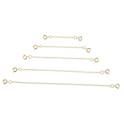 Gadpiparty 5 Stück Kupfer-Halskette Material Armbänder Bronze bunt mehrere Kettenverlängerung selber machen Ketten zum Selbermachen von Schmuck Ketten für Halsketten Golden Gadpiparty 5 Stück Kupfer-Halskette Material Armbänder Bronze bunt mehrere Kettenverlängerung selber machen Ketten zum Selbermachen von Schmuck Ketten für Halsketten Golden von Gadpiparty