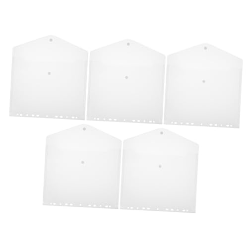 Gadpiparty 5 Stück Loseblatt Taschen Transparent Fotoprotektoren für Dokumente Praktische PP Aufbewahrungstaschen für Büro und Zuhause von Gadpiparty